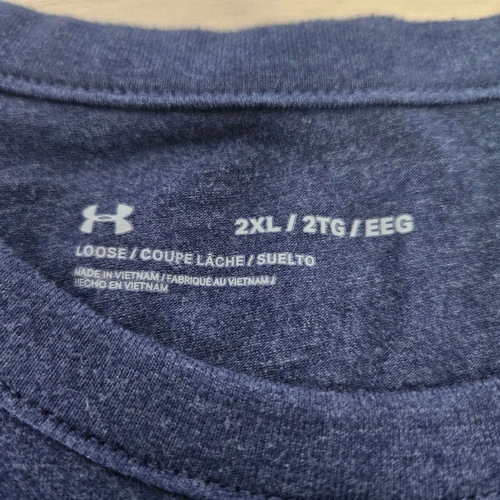 Under Armour Penn State Nittany Lions Mens 2XL Navy Blue Heather Graphic T-Shirt - Picture 3 of 6